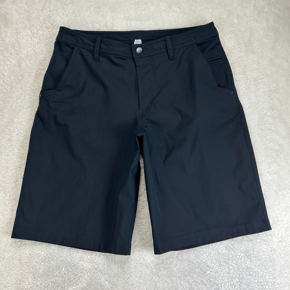 Lululemon Kahuna Chino Shorts Mens 34 Black Golf Performance Athletic Sports